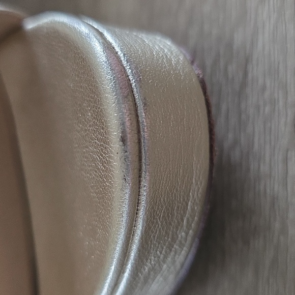 Veronica Beard Dali Platform Sandal Stiletto Heel Gold Metallic Leather 9.5 - Picture 5 of 10